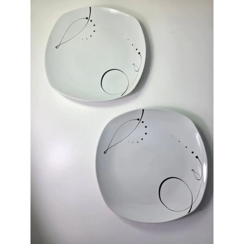 Set/ 2 TABLETOPS 365 Gallery Pescara Black White Modern 10